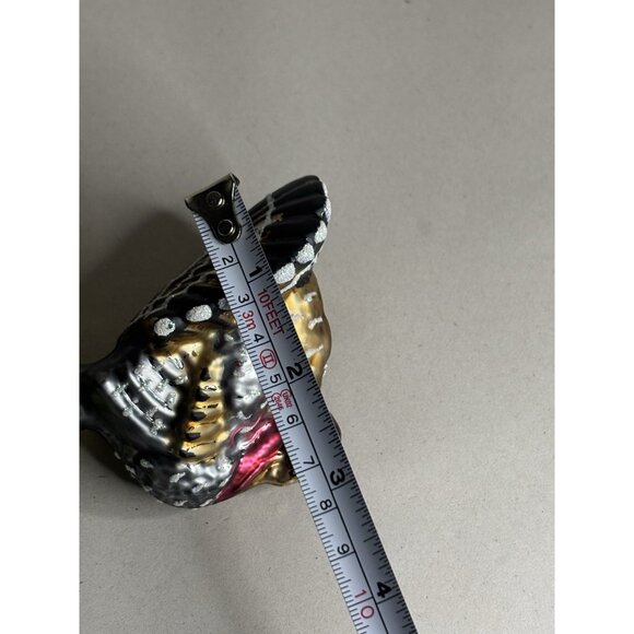 Turkey Shape Christmas Ornament Glass Blown Colorful Clip Tannenbaum Treasures - Picture 11 of 12